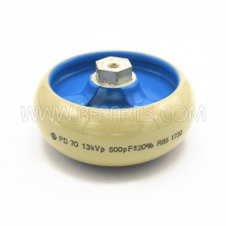 PD70 Draloric Ceramic Doorknob Capacitor 500pf 13kVp (NOS)