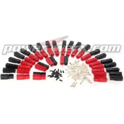 PP15-100   15 Amp Unassembled Red/Black Anderson Powerpole (100 sets)
