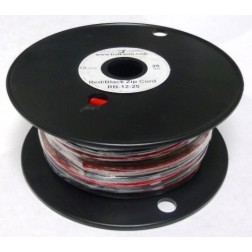RB12-25  RED/BLACK 2 Conductor  Hook Up Wire, 25 foot, 12 awg, Stranded