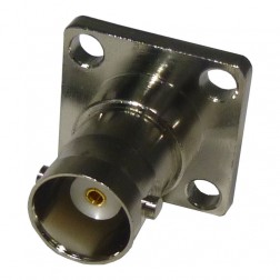 RFB-1115-S RF Industries BNC Female 4 Hole Panel Connector