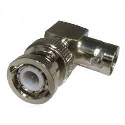 RFB1132  In-Series Adapter, BNC Right Angle Male to Female, RFI