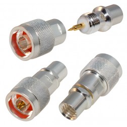 RFN-1001-S RF Industries Type-N Male Solder Connector, (2 piece) for Cable Group E, F, & I
