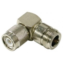 RFT-1234-11 Between Series Adapter, TNC Male to Type-N Female, Right Angle, RFI
