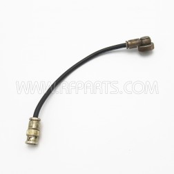 M17/84-RG223 Cable Assembly 8 inches with BNC Male  to Chassis Connector (Pull)