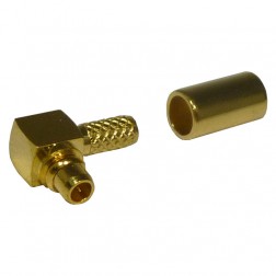 RMX9010-1A RF Industries MMCX Male Right Angle Crimp Connector 