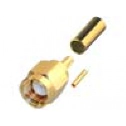 RP-3000-1C RF Industries Reverse Polarity SMA Male Crimp Connector for Cable Group C