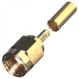 RSA-3000-1B RF Industries SMA Male Crimp Connector, for Cable Group B