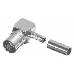 RSB4010-B Right Angle SMB Male Crimp Connector, Cable Group B, RFI