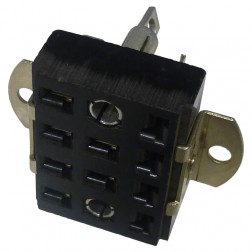 S312AB-S Cinch 12 Pin Connector Socket with Angle Brackets (Has 2 Larger Pin Holes) (Jones)