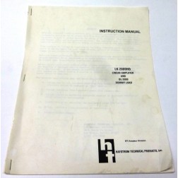 Instruction Manual for the Hafstrom LK-2000HD Linear Amplifier