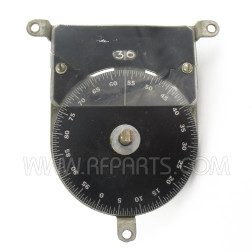 E.F. Johnson Vintage Turns Counter with Cracked Faceplate (Pull)