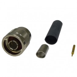 TC240NM-75 Connector, type-n male crimp , 75 ohm knurled nut, Cable Group: X, TIMES