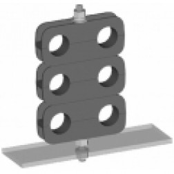 WSDCB12  Mini Cable Block for 1/2" Cable. Supports 2 cable runs.  Wireless Solutions
