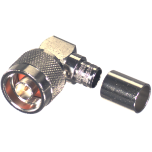 RFN-1009-I Right Angle Type-N Male Crimp Connector for Cable Group I, LMR400, 9913