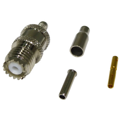 Image for RFU-601-3 RF Industries Mini UHF Female Crimp Connector for Cable Group B
