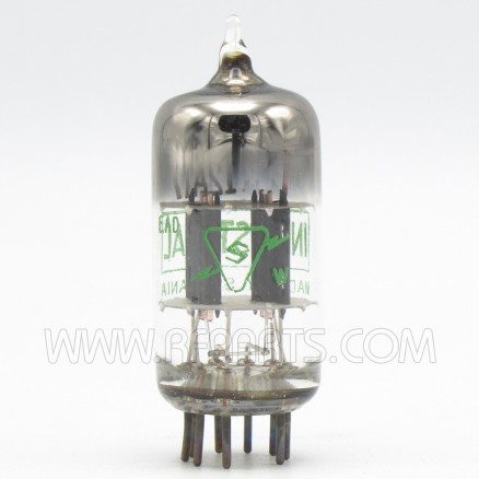 12AT7 Sylvania High Frequency Black Plate Twin Triode Green Label (NOS) 