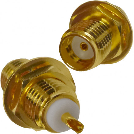 132137  Amphenol SMA Female Bulkhead Connector with Solder Cup