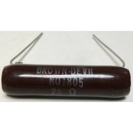 B20J25R Wirewound Resistor, 25ohm 20 watt, Ohmite