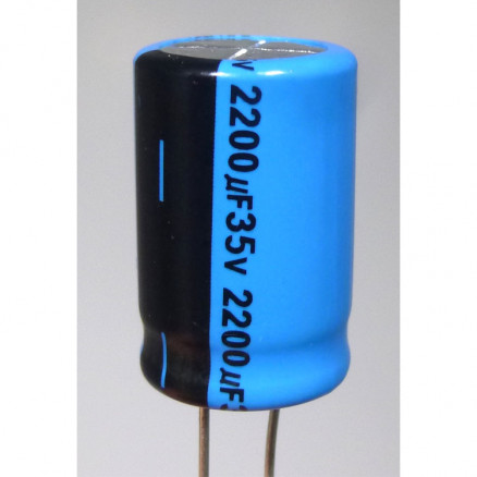 2200-35R Electrolytic Capacitor, Radial Lead 2200uf 35v, Lelon