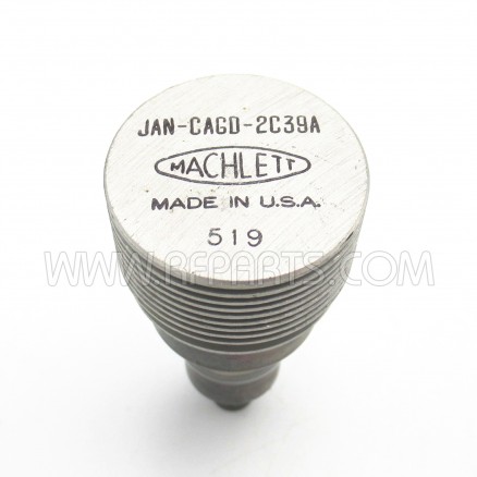 2C39A Machlett JAN-CAGD High-Mu UHF Triode with Glass and Metal Construction (NOS) 