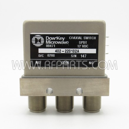 402-220102A Dow-Key SPDT 12vdc Failsafe Switch Type N Female (Pull)