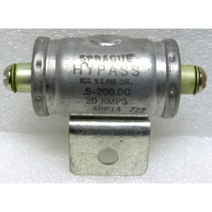 48P14 Noise Filter, YPass Capacitor, .5uf 20amp, 200wvdc, Sprague