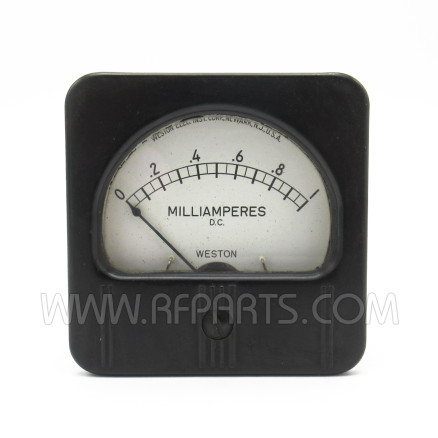 Model 506 Weston Milliamperes Panel Meter 0-1mA DC (Pull)