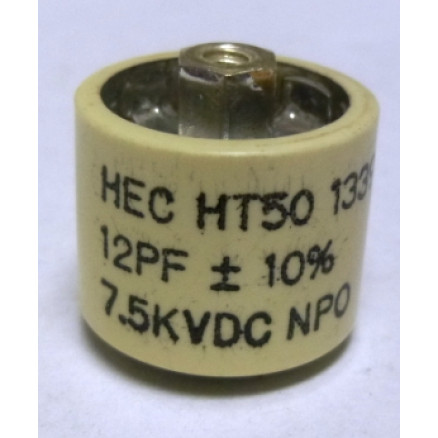 580012-7 Doorknob Capacitor,12pf 7.5kv,HT50V120KA, High Energy