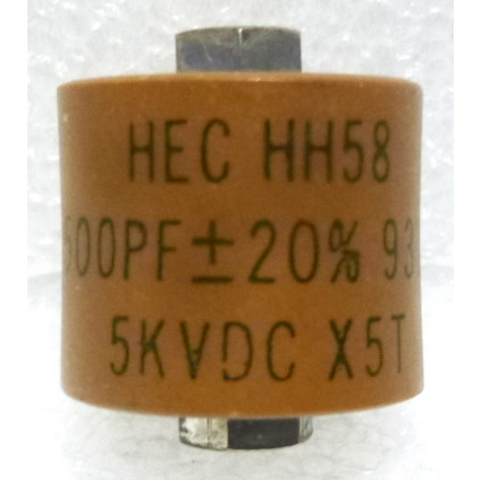 580500-5P Doorknob Capacitor, 500pf 5kv (Pull)