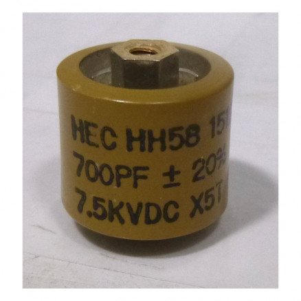 HH58V701MA / 580700-7 HEC Doorknob Capacitor 700pf 7.5kv 20%
