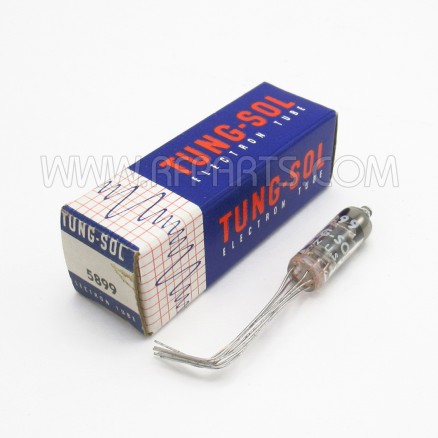 5899 Tung Sol, Sylvania, Raytheon Semi Remote Cut Off RF Pentode Tube (NOS/NIB)
