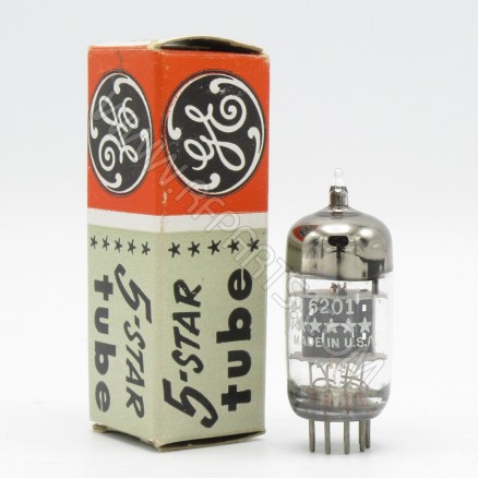 6201 General Electric 5 Star High Frequency Twin Triode 6201 / 12AT7 (NOS)