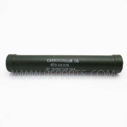 670AS029 Carborundum 22.5 Watt 27 Ohm 10% Non-inductive Ceramic Resistor (NOS)