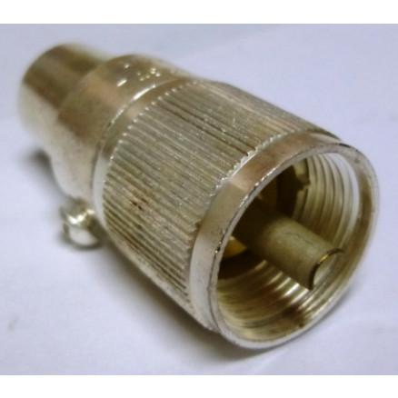 83-1SPN UHF Male Solder/Clamp Connector (PL259A), Cable Group E, F, Amphenol