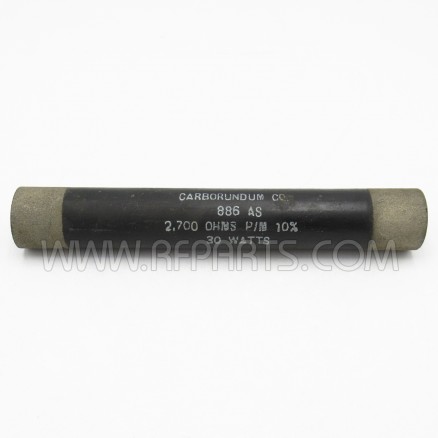 886AS272K Carborundum 30 Watts 2700 Ohms 10% Non-inductive Ceramic Resistor (Pull)