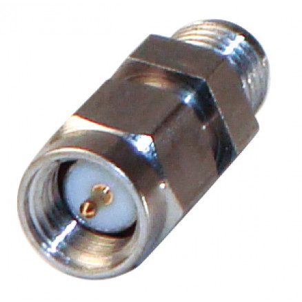 P2RSA-3705-1 RF Industries SMA Male to SMA Female In Series Precision Adapter with Hex Center
