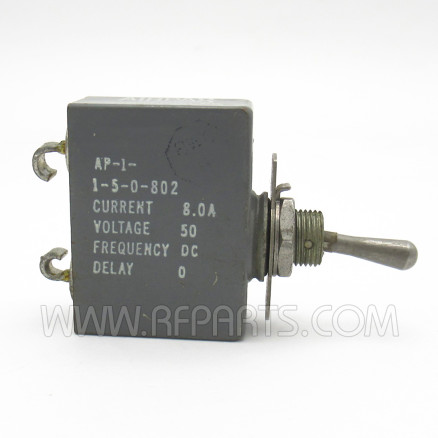 AP-1-1-5-0-802  Airpax ON/OFF DC Toggle Switch 8.0 Amps 250V 50v (Pull)