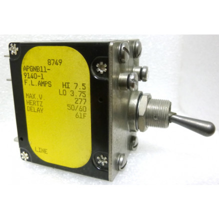 APGNB11-9140-1 Circuit Breaker, Dual AC, 7.5a, Airpax