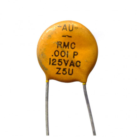 C102-125VAC Capacitor, disc .001uf-125v, Ac rated capacitor