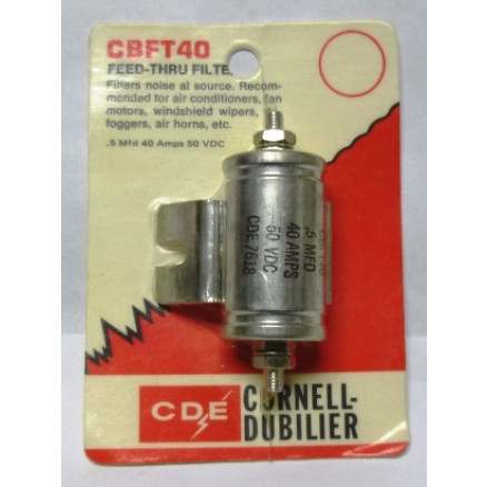 CBFT40 Cornell Dubilier Feed-Thru Noise Filter .5uf 40amp (NOS)