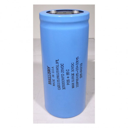 CGS1053N Capacitor, electrolytic, 105,000 uf/25vdc Computer Grade.  Mallory