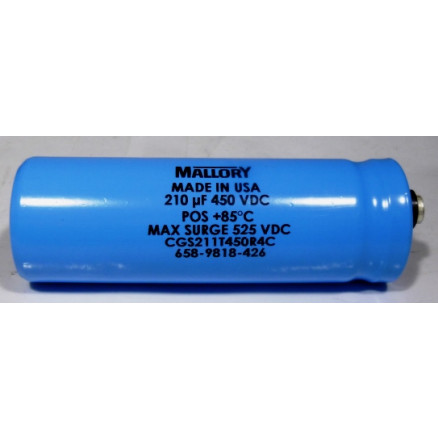 CGS211T450R4C Mallory Electrolytic Computer Grade Capacitor 210uf 450V