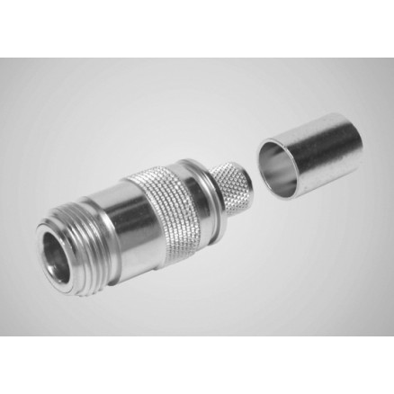 EZ-400-NF-X Times Microwave Type-N Female Crimp Connector for Cable Group I