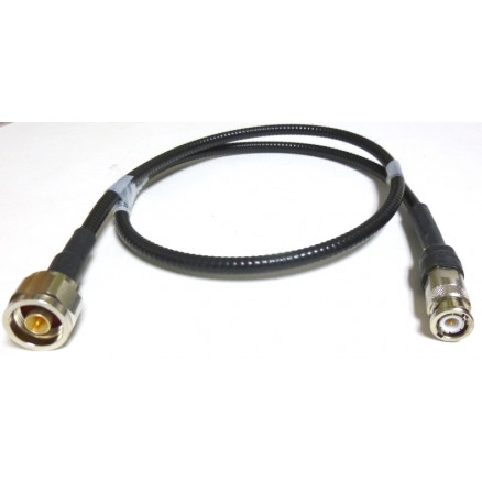 F1A-PNMBM-20 Heliax Cable Assembly, 20 foot, Type-N Male to BNC Male