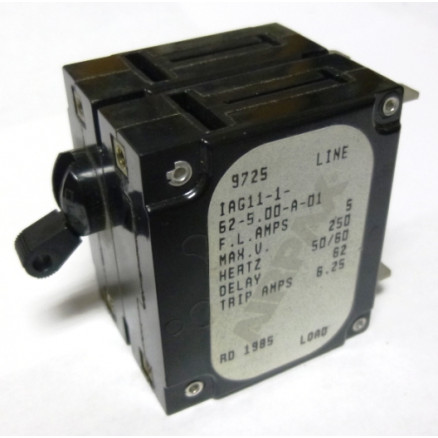 IAG11-1-62-5 Circuit Breaker, Dual AC, 5a, Airpax