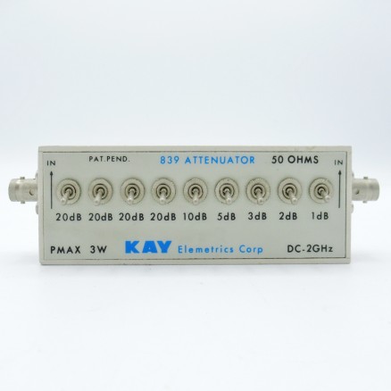839 Kay Electronics 101db 50 Ohm Switching Attenuator, DC-2GHz, 3w