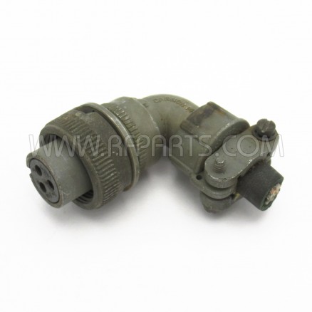 MS3108E14S-5P Cannon CA Threaded Right-Angle Commercial Connector (Pull)