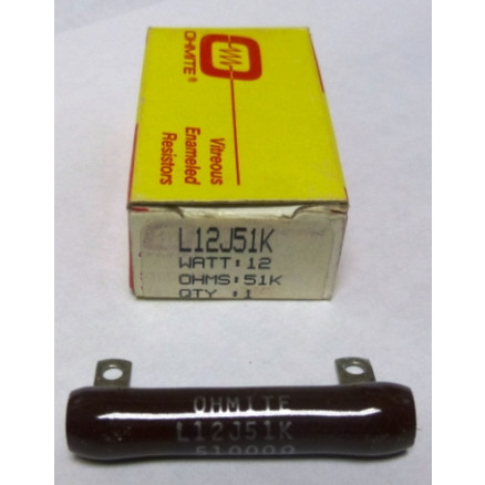 L12J51K Resistor, 51k ohm 12watt,  Ohmite
