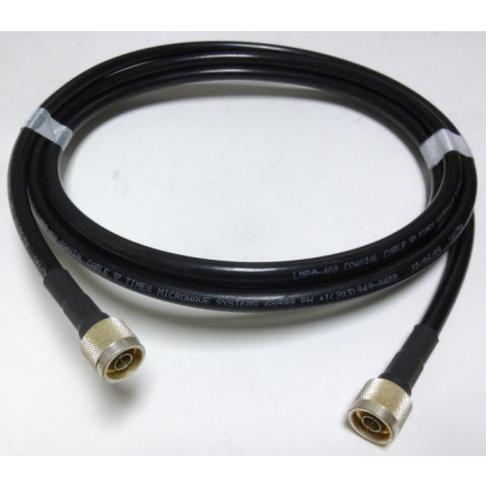 15' LMR400 Cable Assembly with Type-N Male Connectors 