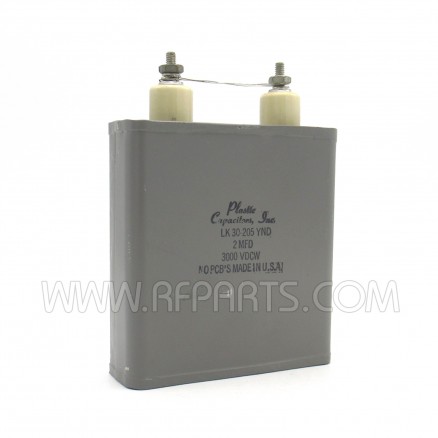 LK30205YND Plastic Oil Filled Capacitor 2 mfd 3000 VDCW (Pull)